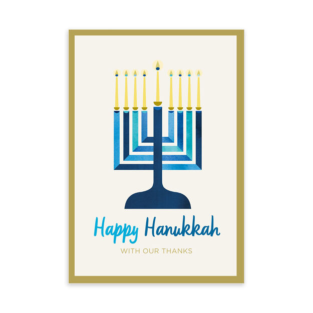With Thanks Happy Hanukkah Card