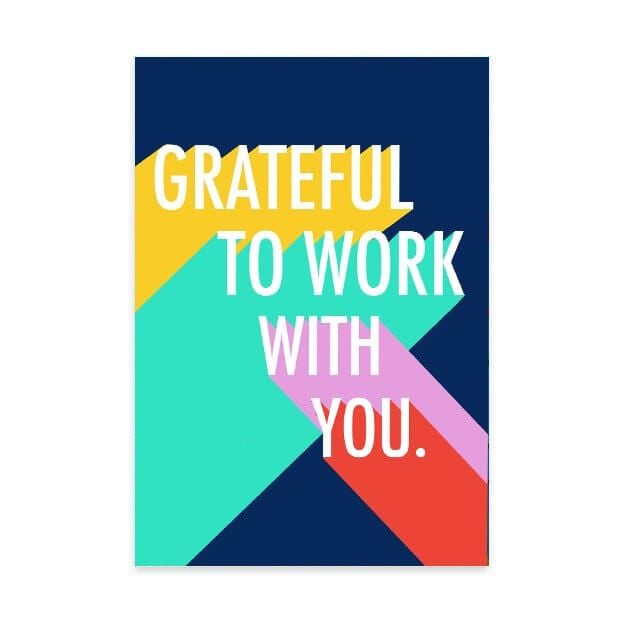 Colorful Word Shadows Appreciation Card