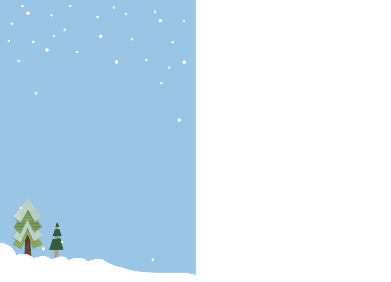 Snowy Scene with Homes Holiday Card