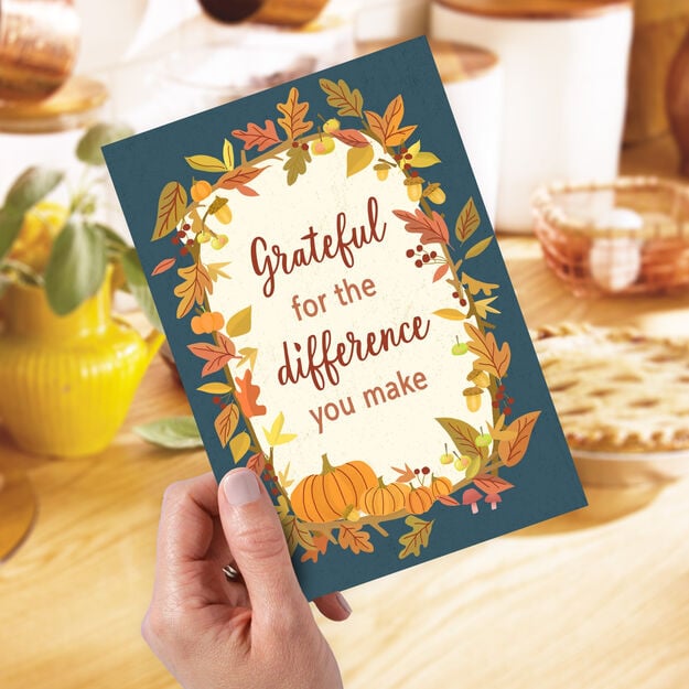Difference You Make Employee Appreciation Thanksgiving Card