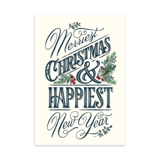 Merriest, Happiest Christmas & New Year Card