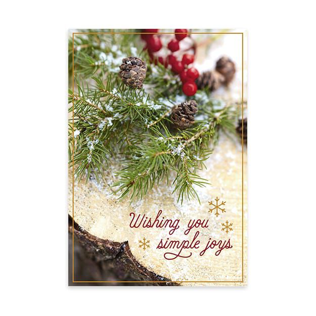 Spruce, Berries & Simple Joys Holiday Card