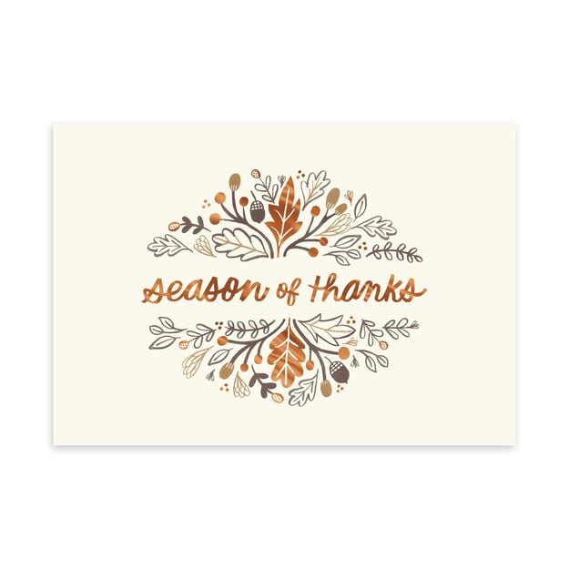 Season of Thanks Thanksgiving Card