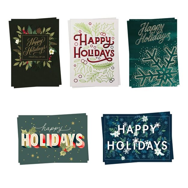 Executive Collection Assorted Happy Holidays Cards 10 Pack
