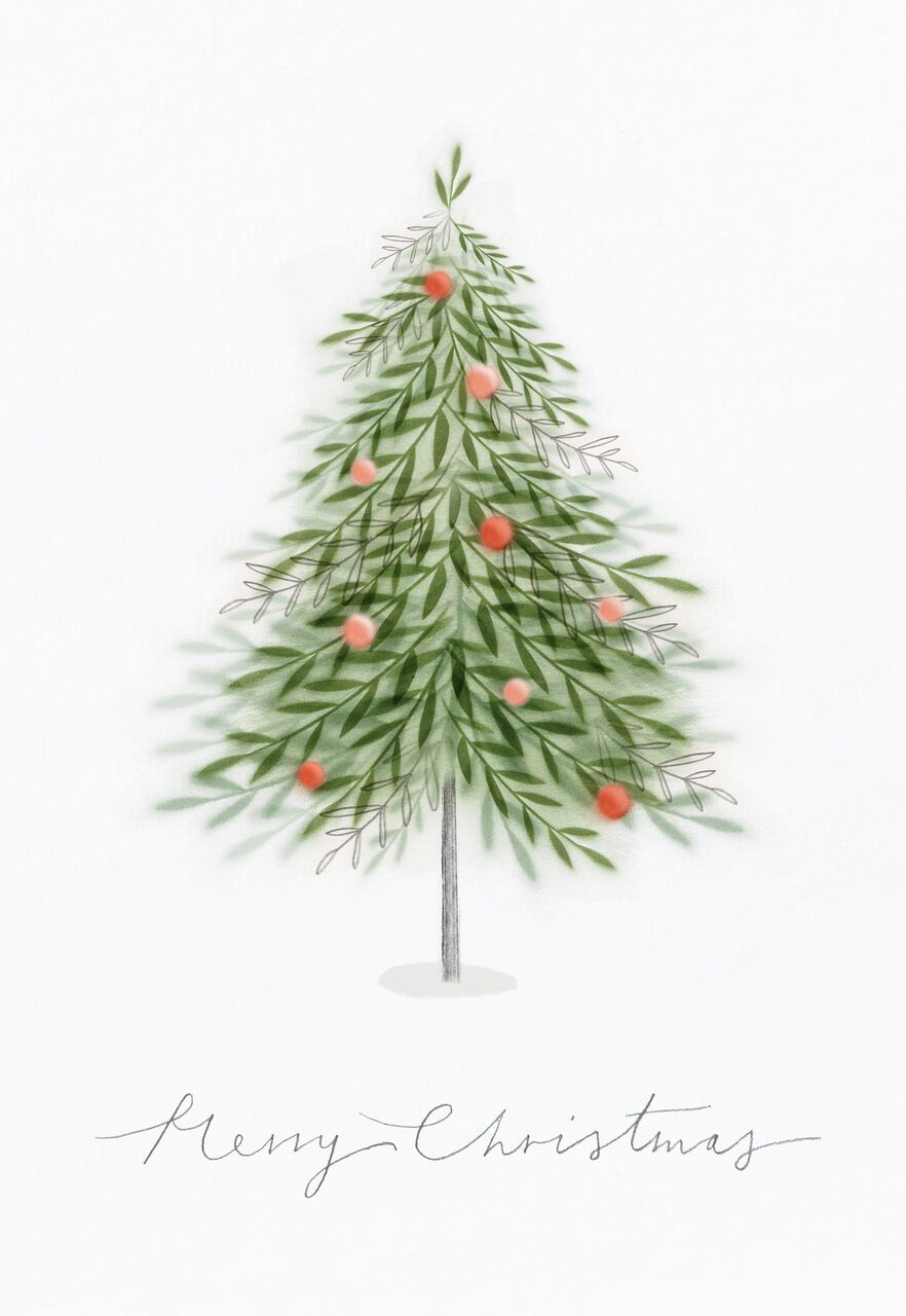 Merry Christmas Tree Christmas Card