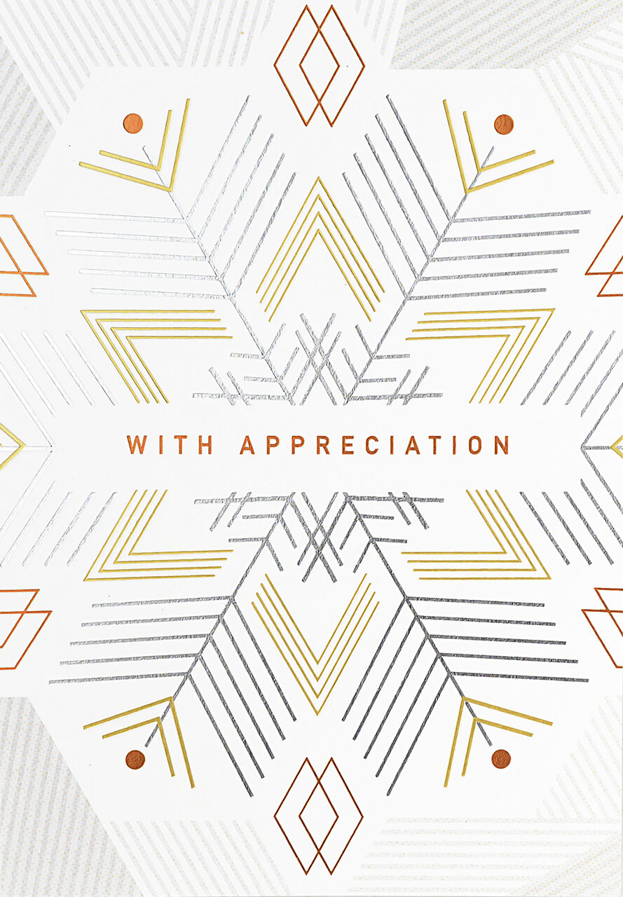 Gold & Silver Snowflake Holiday Appreciation Card