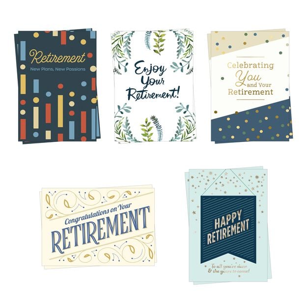 Assorted Retirement Cards 10 Pack