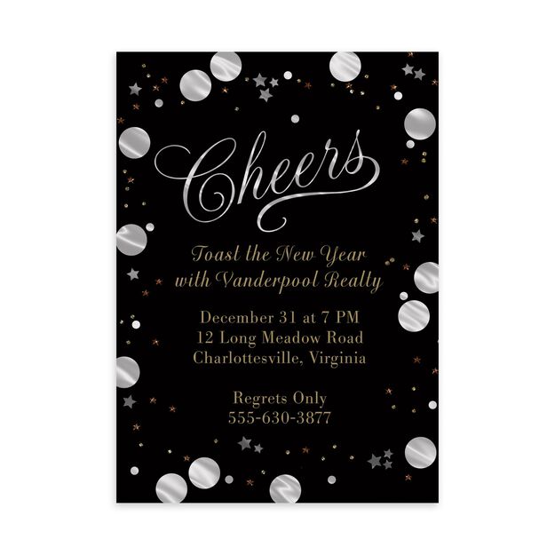 Shimmering Cheers Customizable Invitation