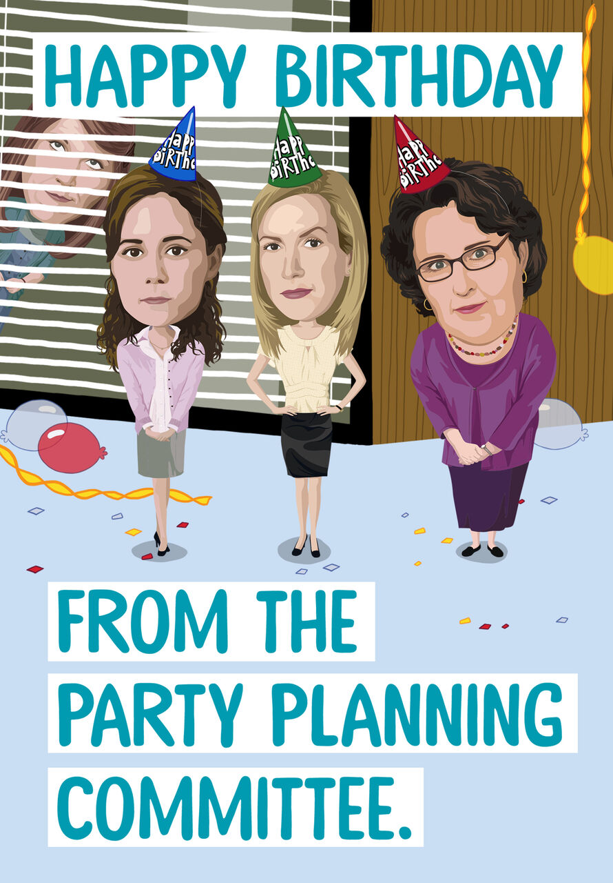 The Office Party Planning Committee Funny Birthday Card