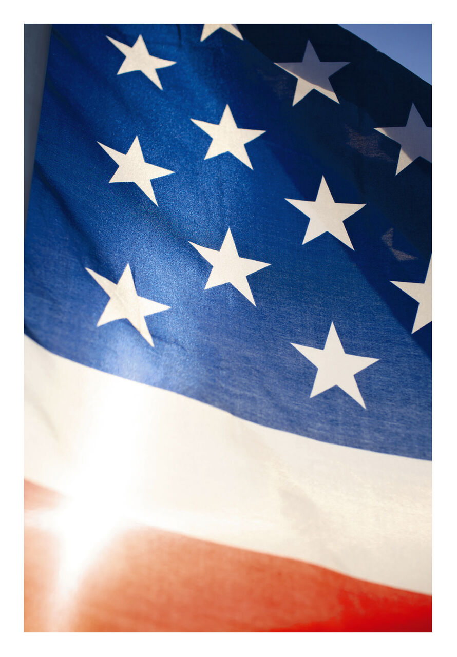 Sunshine Flag Patriotic Card