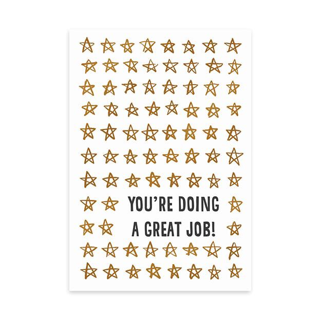 Great Job Gold Stars Employee Appreciation Card