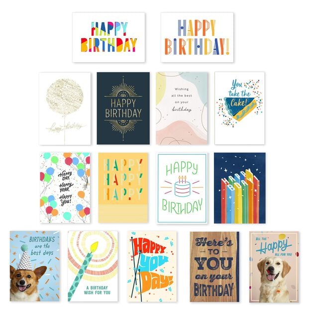 Assorted Value Birthday Cards 150 Pack