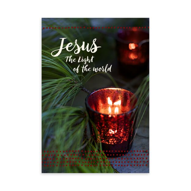 Jesus the Light Religious Christmas Card