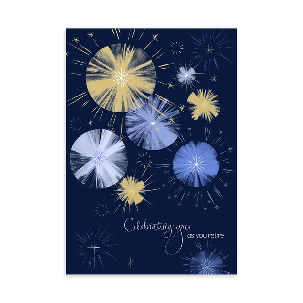 Brushwork Fireworks Retirement Card