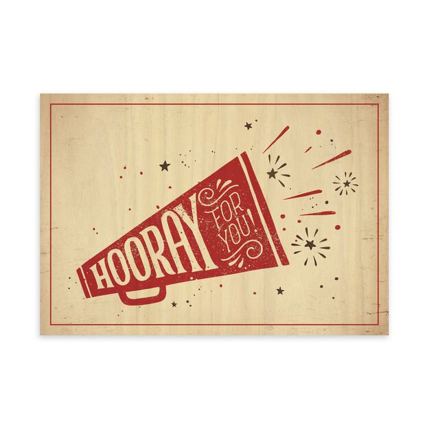 Megaphone Hooray Graduation Card