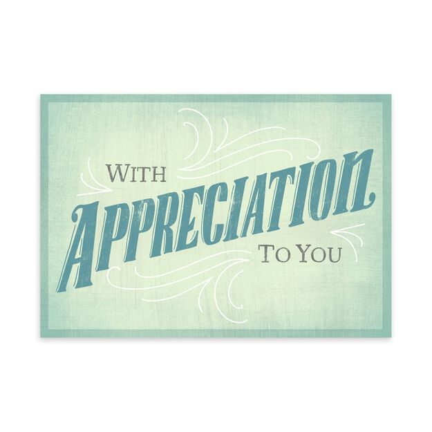 Mint Green Appreciation Card