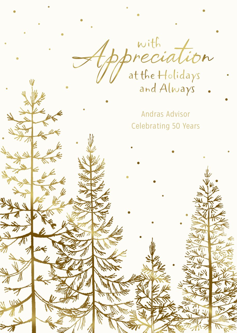 Glistening Pine Forest Customizable Holiday Card