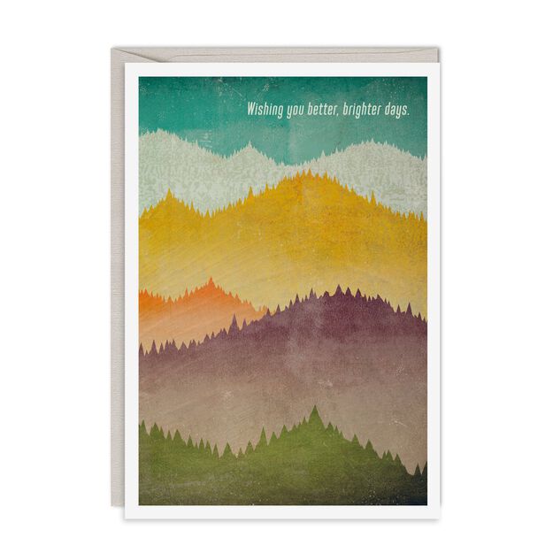 Colorful Mountains Thinking of You Card