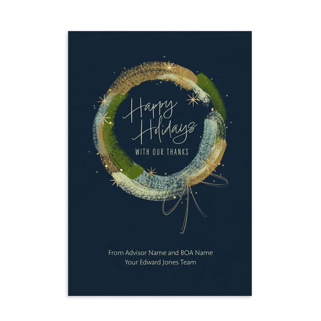 Professional Thanks Holiday Customizable Card