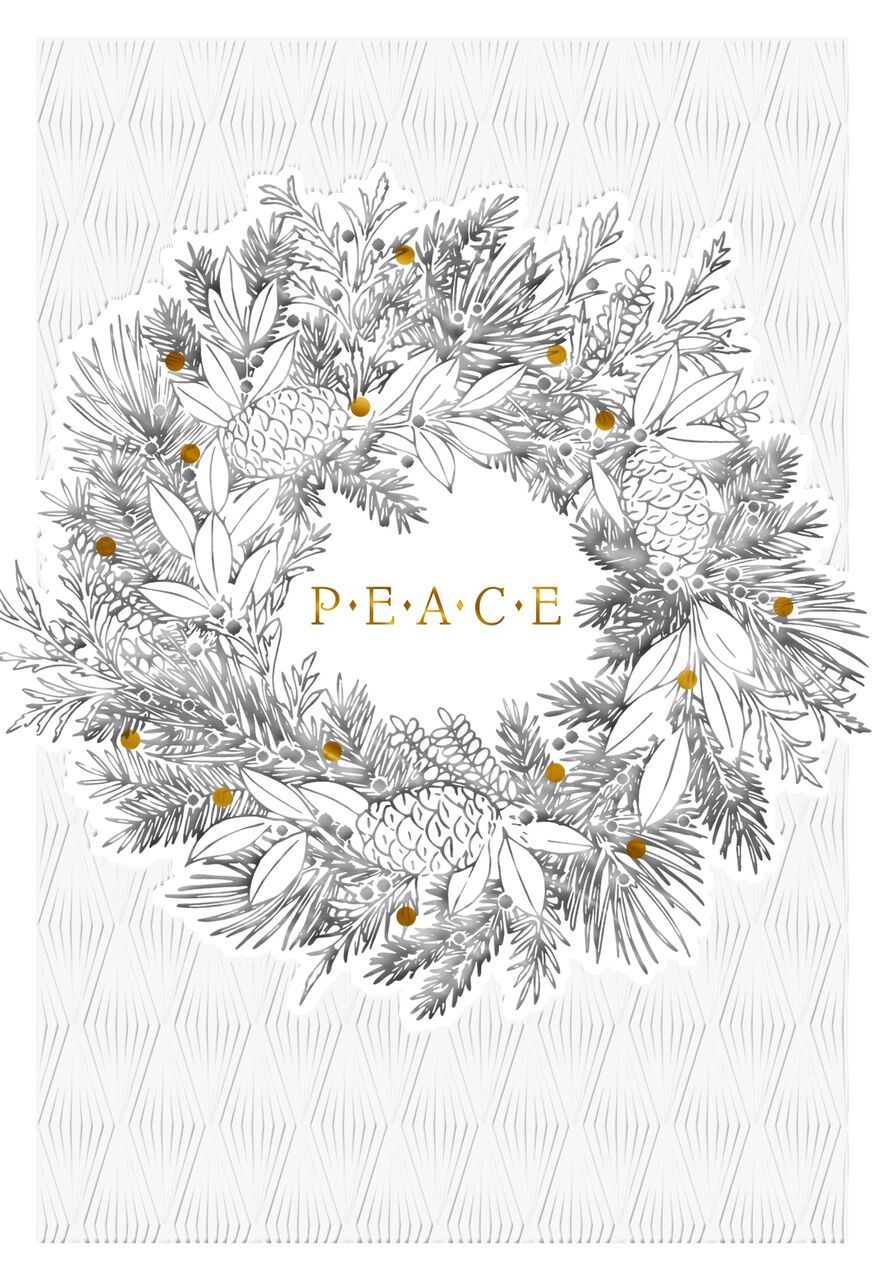 Peace Wreath Premium Christmas Card