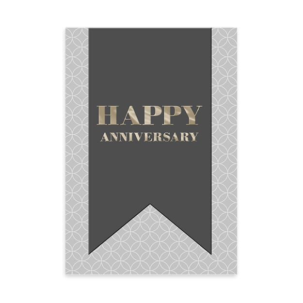 Stenciled Circles and Diamonds Work Anniversary Card
