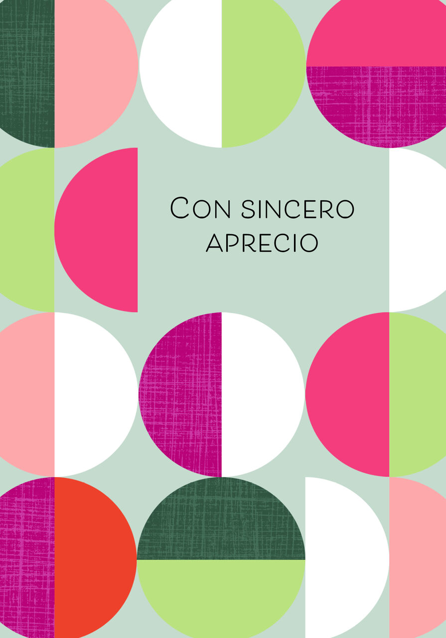 Sincere Circles Spanish Appreciation Card