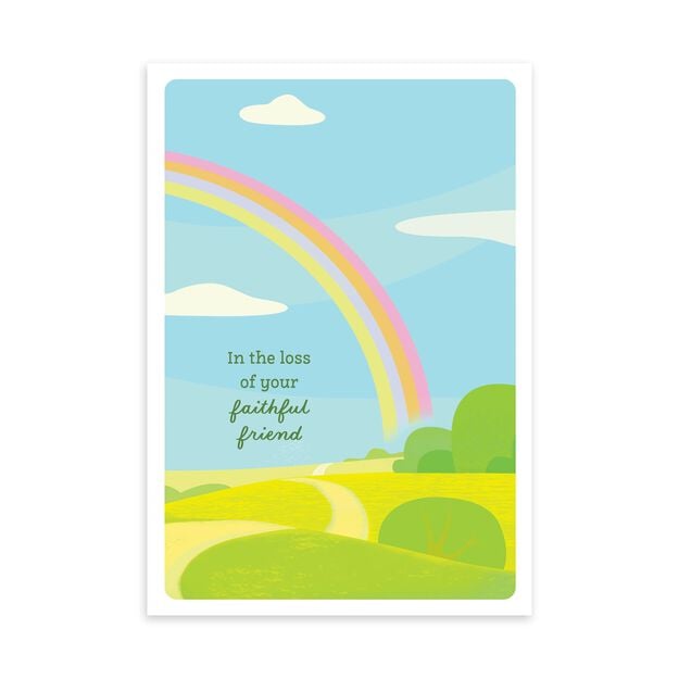 Rainbow Bridge Loss of Pet Sympathy Card