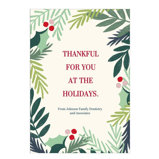 Thankful for You Holiday Customizable Card