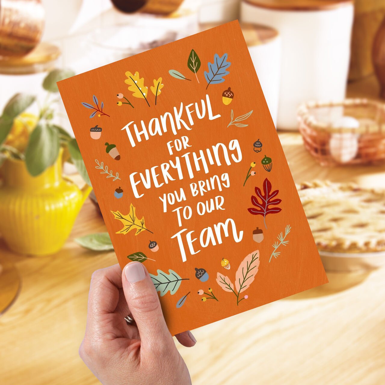 Thankful Colorful Fall Leaves Employee Appreciation Card image number 1