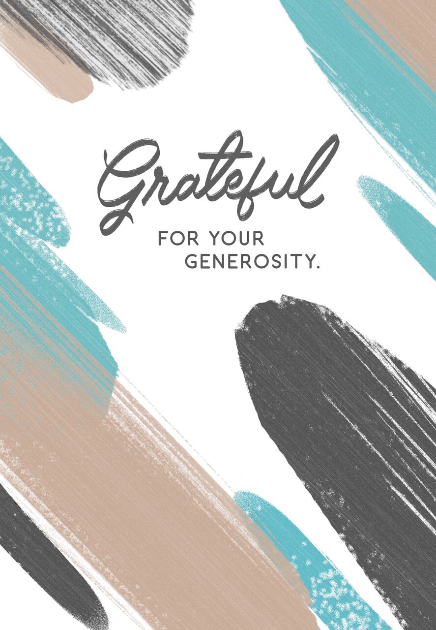 Grateful for Your Generosity Donation Thank You Card