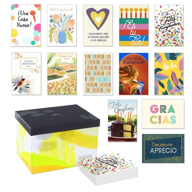 Assorted Spanish Card Pack & Box Organizer 50 Pack