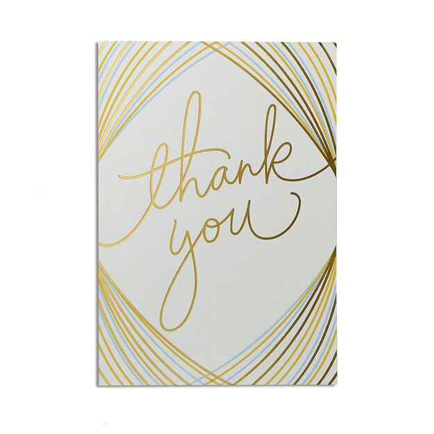Simply Golden Donation Thank You Card