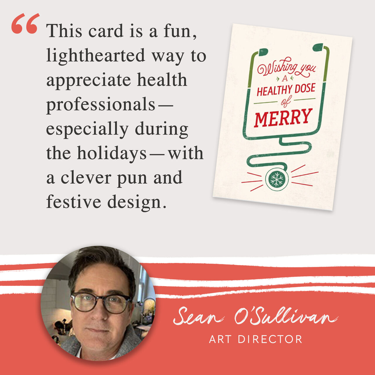 Healthy Dose of Merry Stethoscope Holiday Card image number 2