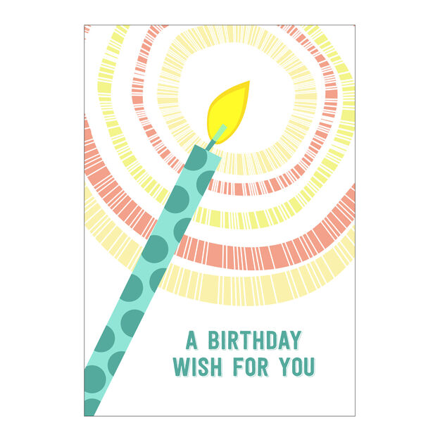 Candle Bday Wish Birthday Card