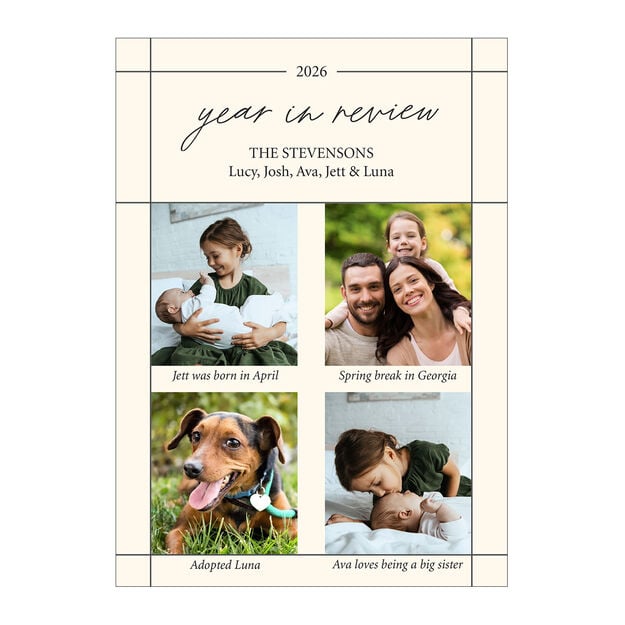 Year in Review Collage New Year Photo Card