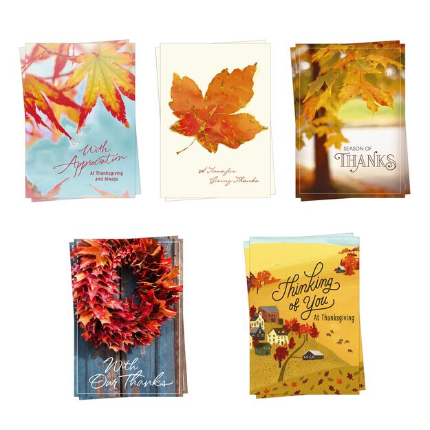 Appreciation & Thanks Assorted Thanksgiving Cards 10 Pack