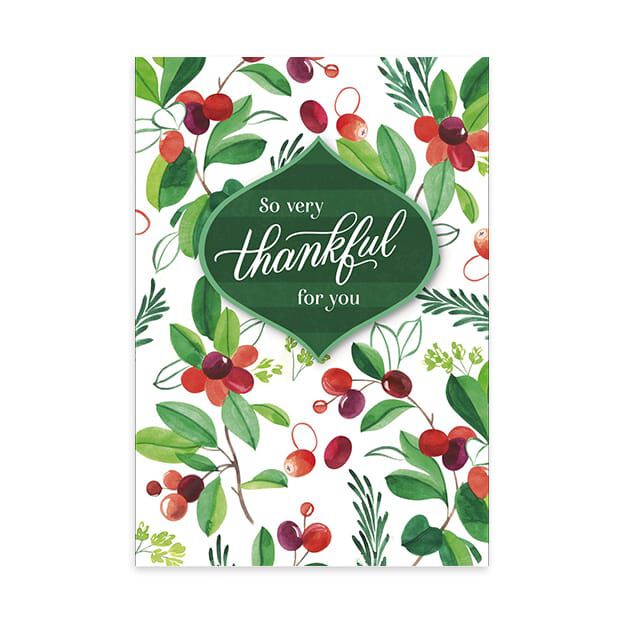 Holly & Thankful for You Holiday Appreciation Card