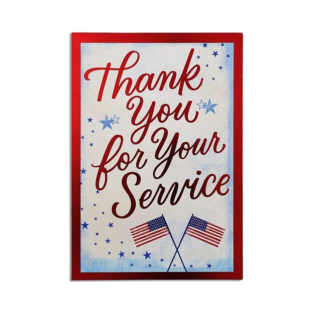 Thanks for Service Flags & Stars Military Appreciation Card