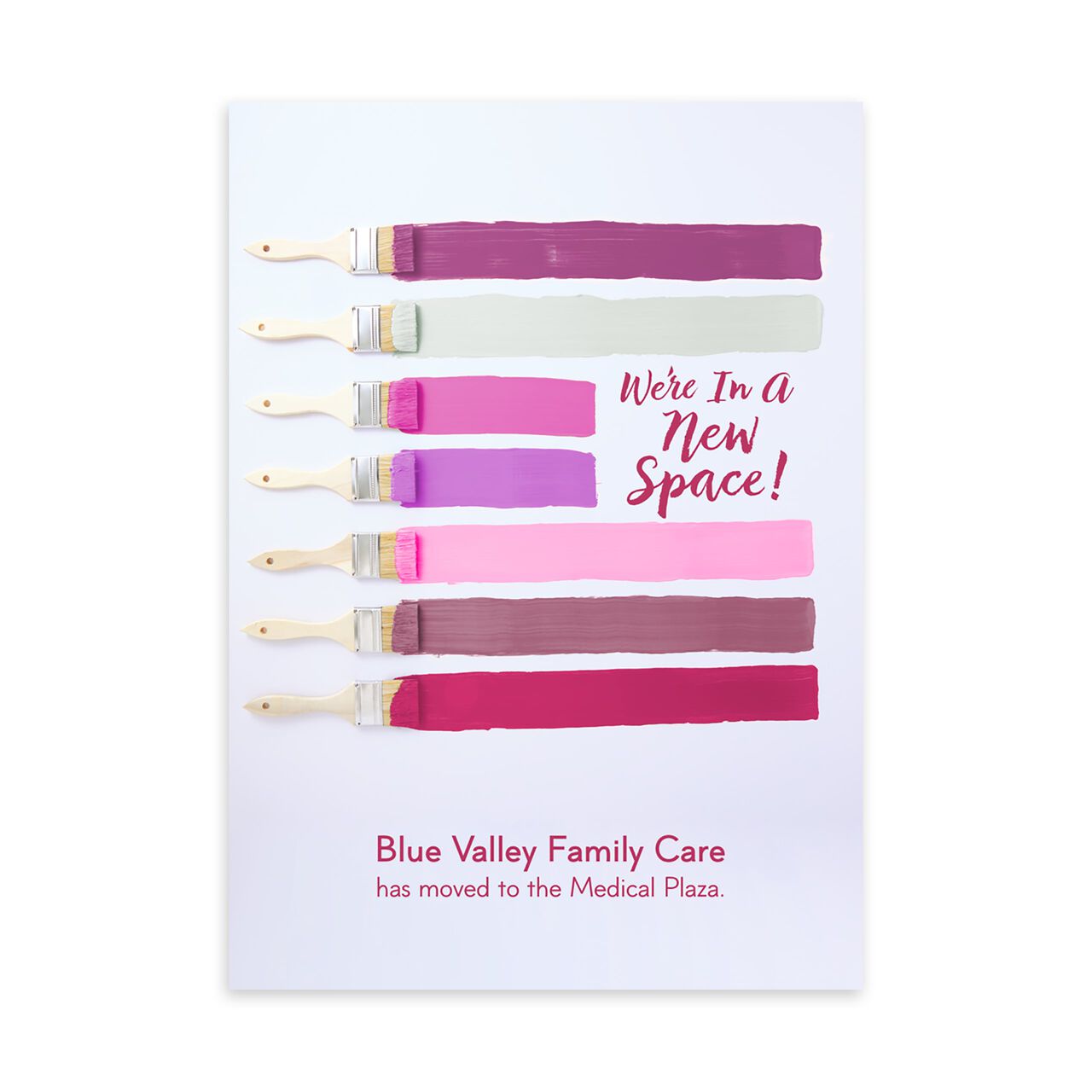 Paintbrushes Customizable Moving Announcement Card image number 0