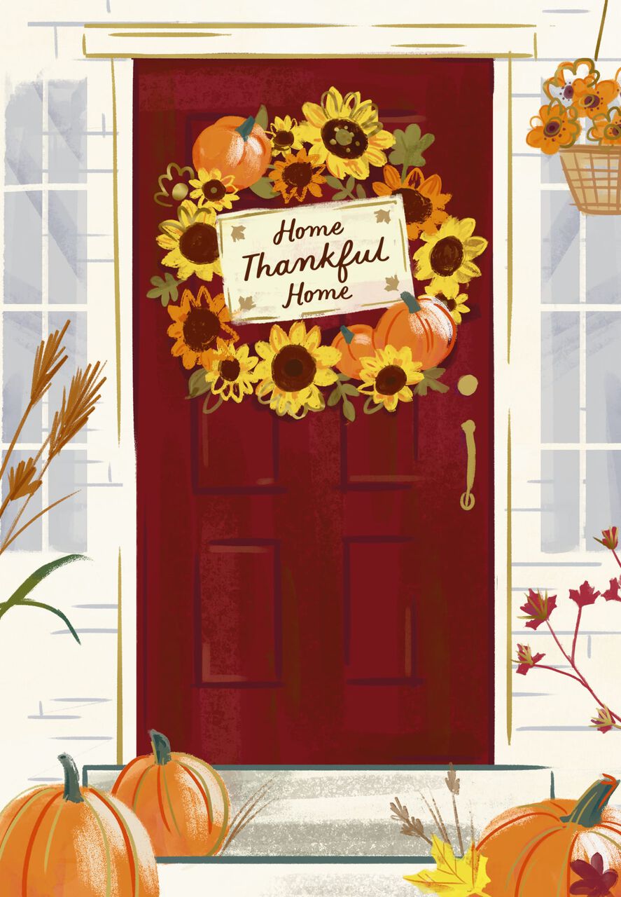 Home Thankful Home Thanksgiving Card