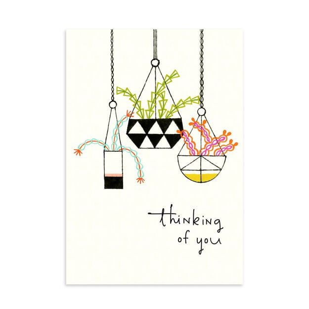 Hanging Plants Thinking of You Card