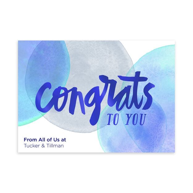 Bubbly Congrats Customizable Congratulations Card