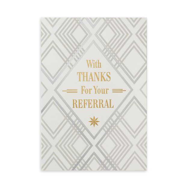 Gold & Silver Referral Thank You Card