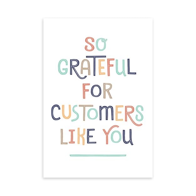 Grateful for You Customer Appreciation Card