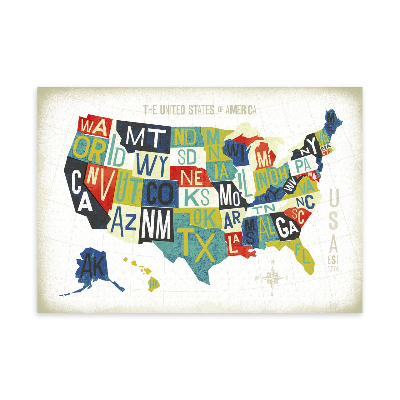 U.S. States Map Customer Appreciation Card image number 0