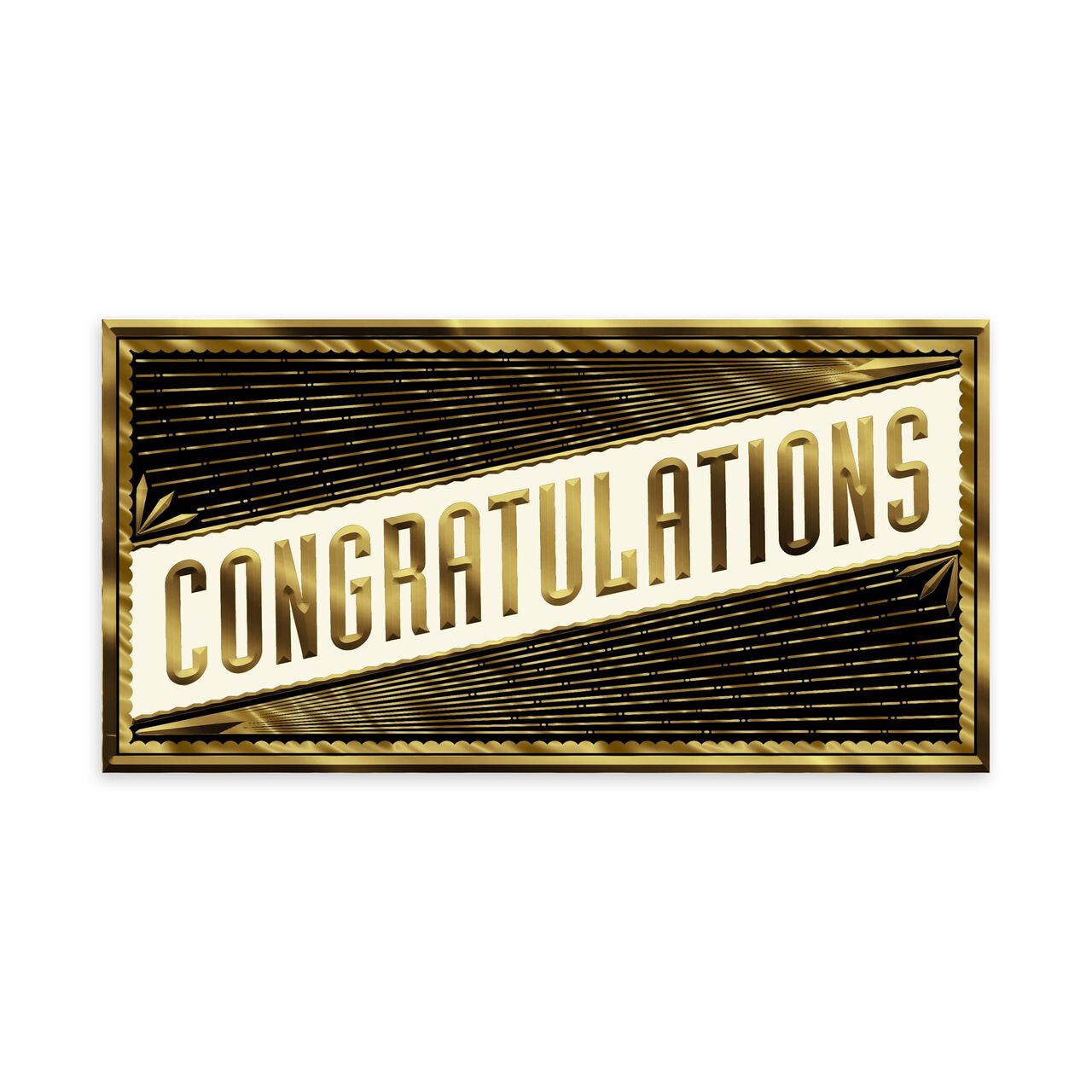 Slender Gold Elegance Congratulations Card image number 0