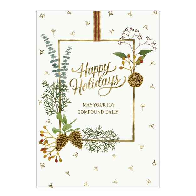Joy Compounding Daily Winter Botanicals Holiday Card
