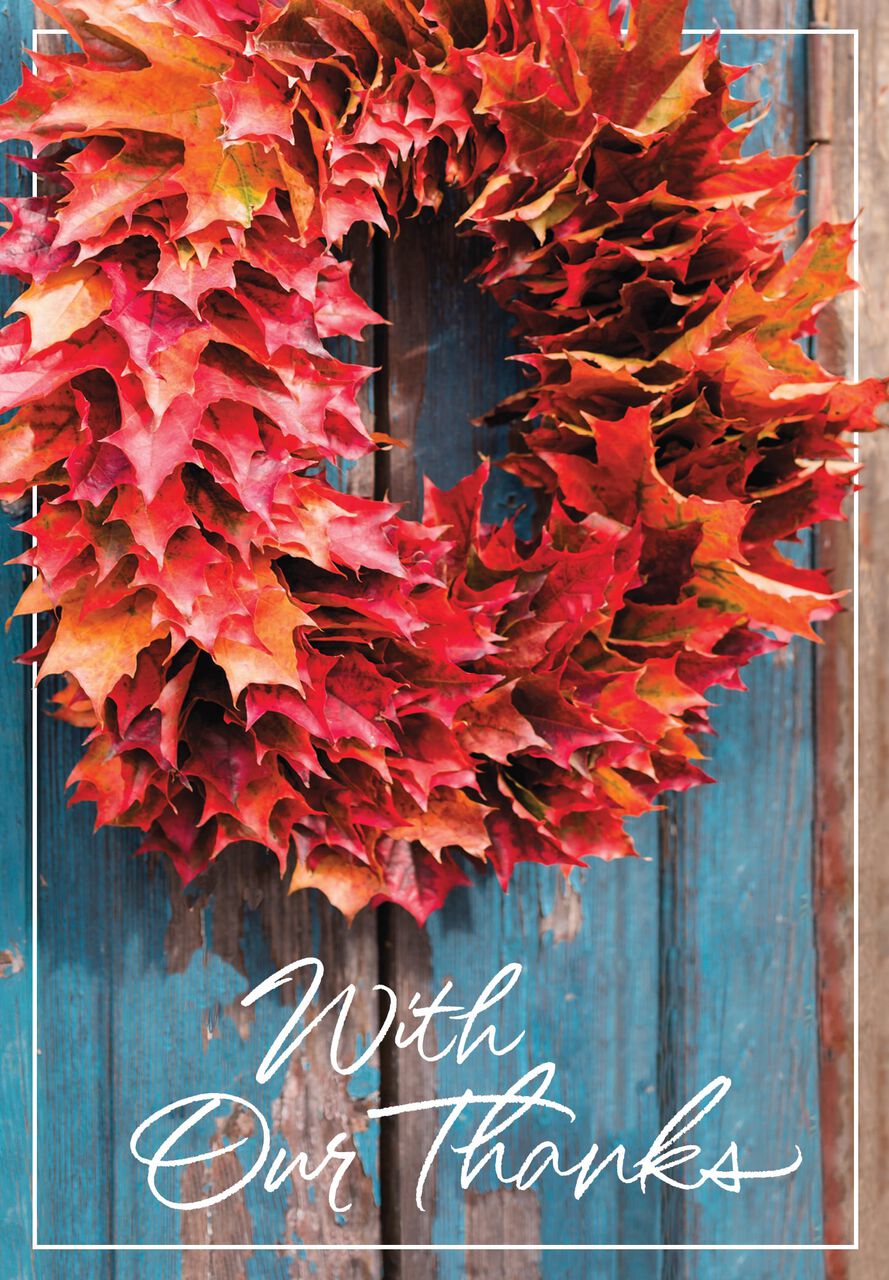 With Our Thanks Thanksgiving Card
