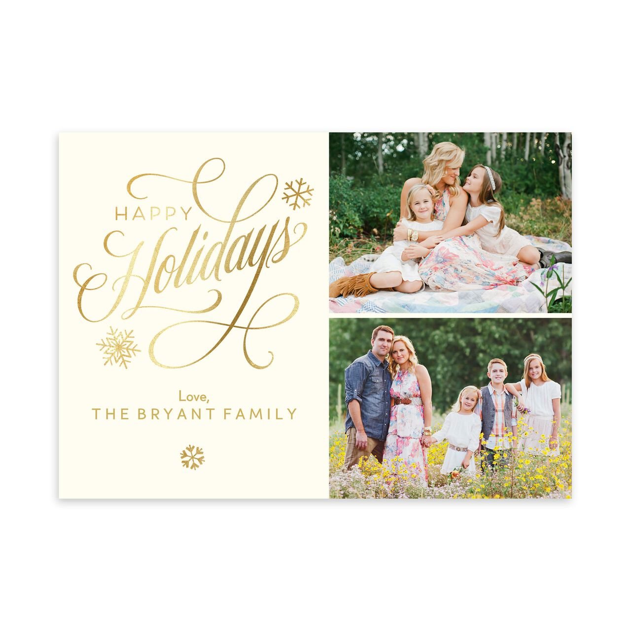 Elegant & Shining Happy Holidays Multi Photo Card image number 1