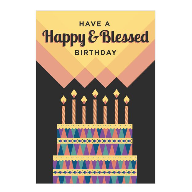 Happy & Blessed Birthday Card